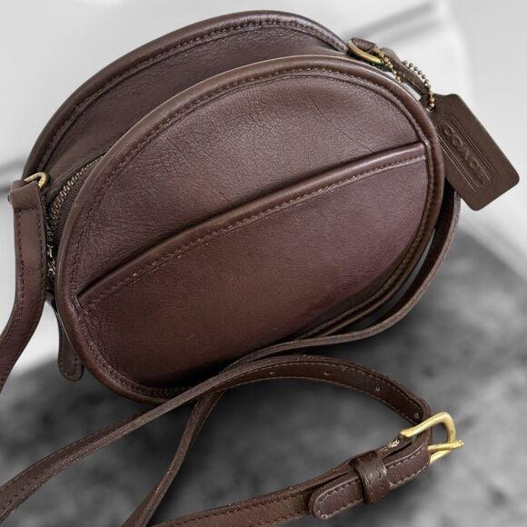 Vintage Coach 9982 Mahogany Canteen Round Crossbody Shoulder Bag - Picture 11 of 16